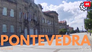 PONTEVEDRA City, GALICIA, SPAIN - walking video (4K)