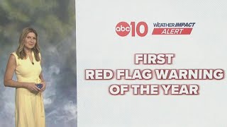 Red flag warning issued for Sacramento region through Monday