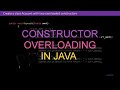 Create a class Account with two overloaded constructors | Constructor Overloading | Java Program Lab