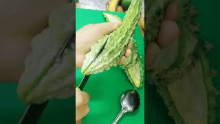 Satisfying Cutting of Bitter gourd #trending #satisfying #cuttingskills