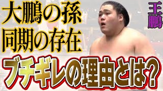 王鵬が取組後にブチギレ！温厚な力士の鬼の形相に会場騒然…親子3代の名門力士ならではの苦悩と大きな転機とは？祖父・大鵬、父・貴闘力との3世代で成し遂げた史上初の記録が…