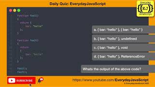 #DailyQuiz - Question 2 | Everyday JavaScript | JavaScript Basics