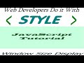 Window size tool javascript