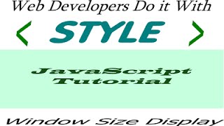 Window size tool javascript