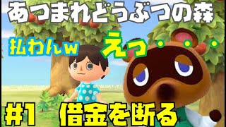 【あつ森】たぬきちの借金を踏み倒す男のあつまれどうぶつの森攻略_Part1【Switch】【ゲーム実況動画】