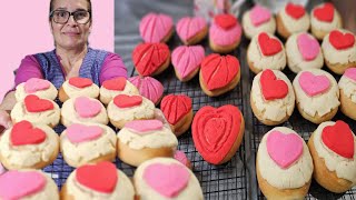 La Receta PERFECTA de Mini Conchas en Forma de Corazón 💕 ¡Te Vas a Enamorar💘🥰😍😋