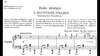 Benjamin Godard | Nocturne Italien, Op.149 | Etudes Melodiques Book 2