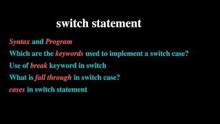 switch statement in java with syntax and program(Hindi) | Placement java course