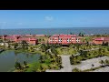 Como são imagens de um hotel em Africa, Beira - Moçambique, visto de um drone 4k