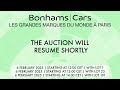 bonhams cars les grandes marques du monde à paris auction live stream