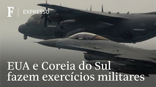 Aviões de guerra dos EUA e da Coreia do Sul realizam exercícios militares