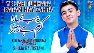 Manqabat Bibi Fatima 2023 | Ye Sab Tumhara Karam Hai Zahra | Shuja Baltistani | New Manqabat 2023