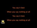 Ronan Keating - When You Say Nothing At All (Karaoke Version)