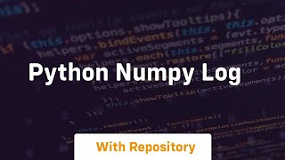 python numpy log