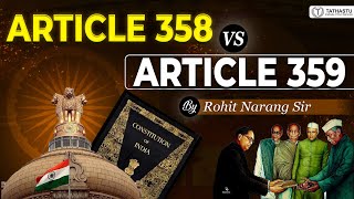 Article 358 vs 359 | POLITY | UPSC PRELIMS 2024 | ECONOMY | By Rohit Narang Sir