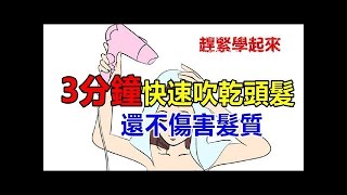 不傷害髪質！「3分鐘快速吹乾頭髮」的小秘技！趕緊學起來吧！