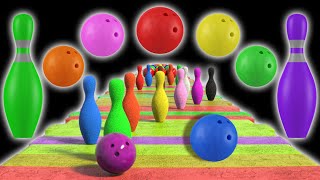 🎳 Sing The Alphebet Song and Learn Colors Shapes with Kinetic Sand Bowling Ball 🌈 Binkie TV for Kids