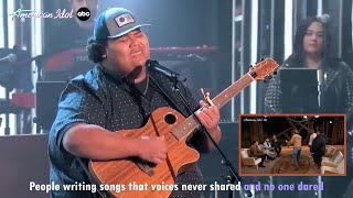 Iam Tongi - American Idol 2023 - The Sound Of Silence (Lyrics) - Top 24 Results