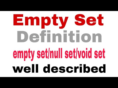 What Is Empty Set | Definition Of Empty Set | What Is Null Set | What ...