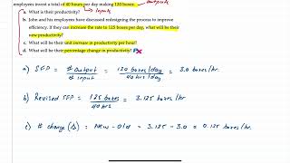 Operations Management: Basic Single-Factor Productivity
