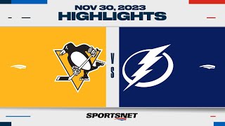 NHL Highlights | Penguins vs. Lightning - November 30, 2023