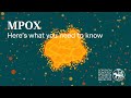 Mpox - here's what you need to know