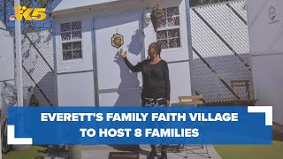 Everett church breaks ground on Faith Family Village pallet shelters