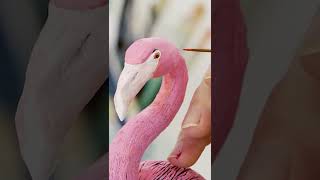 How to paint a flamingo with #acrylic 🦩 Full project is on our channel!