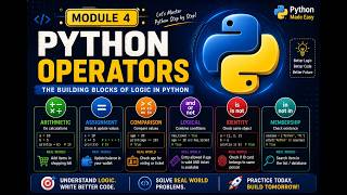🚀 Python Module 4: Operators Explained with Real World Examples | Complete Beginner Guide