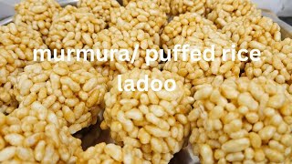 how to make murmura/puffed rice ladoo at home☺️