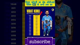 Virat Kohli best odi ranking since 2011#shorts #viral #cricket #shortsfeed