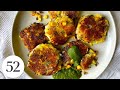 Potato, Corn & Scallion Tikki With Cilantro-Mint Chutney | Brinda Cooks the Books