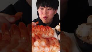 Mukbang ASMR 生エビ 生ホタテ Raw shrimp Raw scallops #shorts