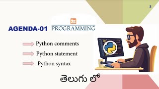 Python lecture-2 | basics to advanced | comments | syntax | statements | (tel+eng)