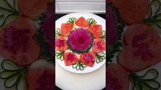 #Watermelon and Cucumber Make Carving cutting design Skills#Fruit Cutting#Easy Cucumber Carving Art#