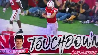 Heinrich Haarberg 72 Yard Touchdown Run Nebraska Husker Football 9/24/23 vs Louisiana Tech #huskers