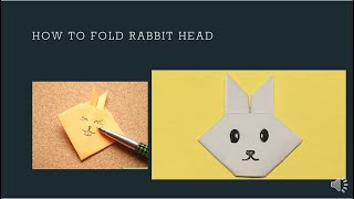 How to fold rabbit face 토끼 얼굴종이접기 Cách gấp mặt thỏ うさぎの顔の折り方