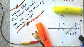 Using Distance Formula to Find Missing Co-ordinates
