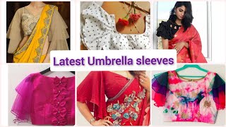 50 latest Umbrella Sleeves for blouse,  very beautiful and simple butterfly sleeves