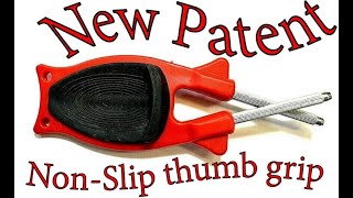 New Patent Block Knife Sharpener demonstration, with reviews from gun show customers.