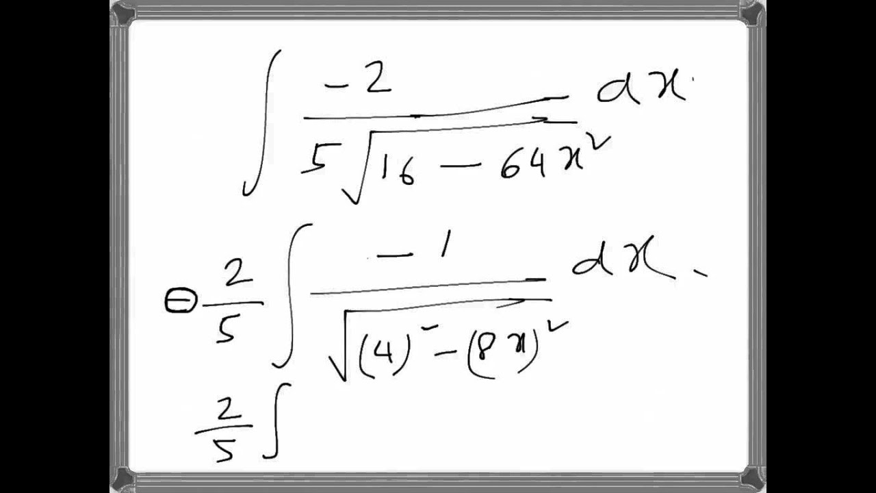 Calculus: Integration Involving Inverse Trig Function (example) - YouTube