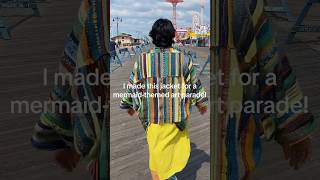 Weaving a Jacket for the Coney Island Mermaid Parade #handwoven #mermaidcore #clowncore #weaving