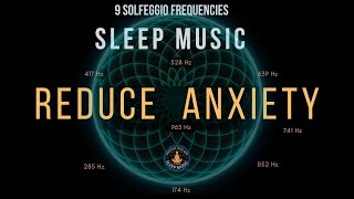 BLACK SCREEN SLEEP MUSIC ☯ All 9 solfeggio frequencies ☯ Reduce Anxiety