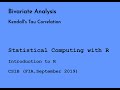 Kendall's Tau Correlation Coefficient - (Introduction to R for Actuarial Students)