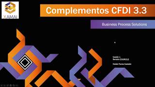 Complementos para CFDI 3.3 SAP Business One