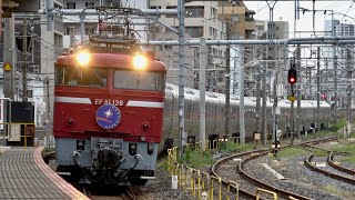 EF81-139牽引 E26系 カシオペア紀行 尾久駅通過