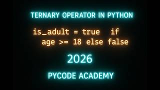 Ternary Operators | Python Beginners Guide 2026