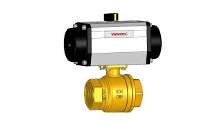 Valworx Air Actuated Lead Free Brass Ball Valves