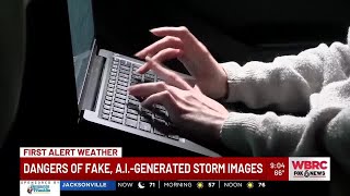 Dangers of fake, AI generated storm images