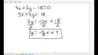 6.6 General Form of the Equation of a Linear Function